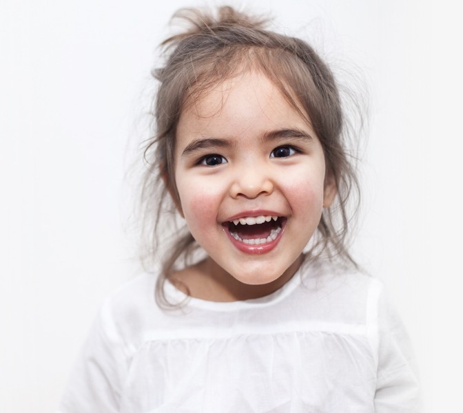 Happy smiling toddler girl